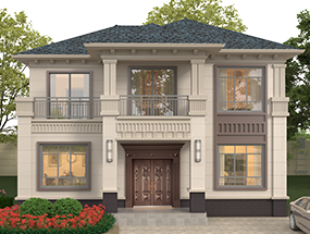 12×10.1米 两层新中式别墅  占地128平 编号：2098